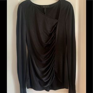 NWT BCBGMaxAzria Silky/Sexy Top w/ruched side (M)